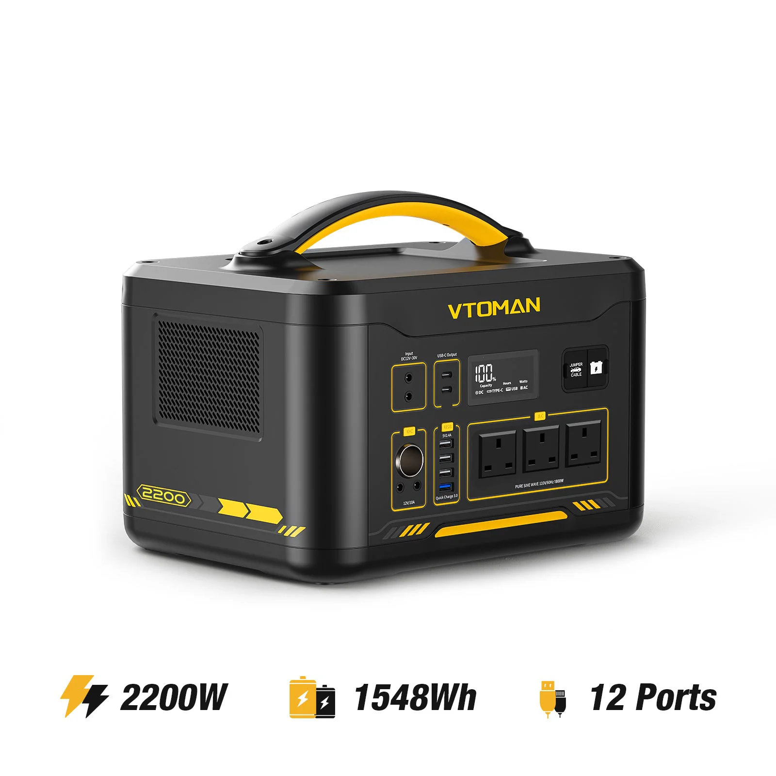 Jump 2200W/3096Wh 200W Solar Generator - Image 4