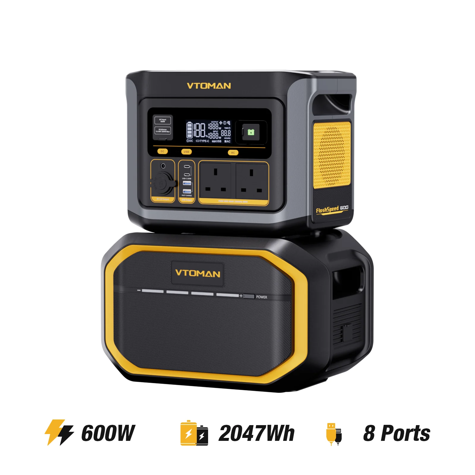 VTOMAN 1548Wh Extra Battery Compatible With FlashSpeed 1500/1000/600 - Image 8