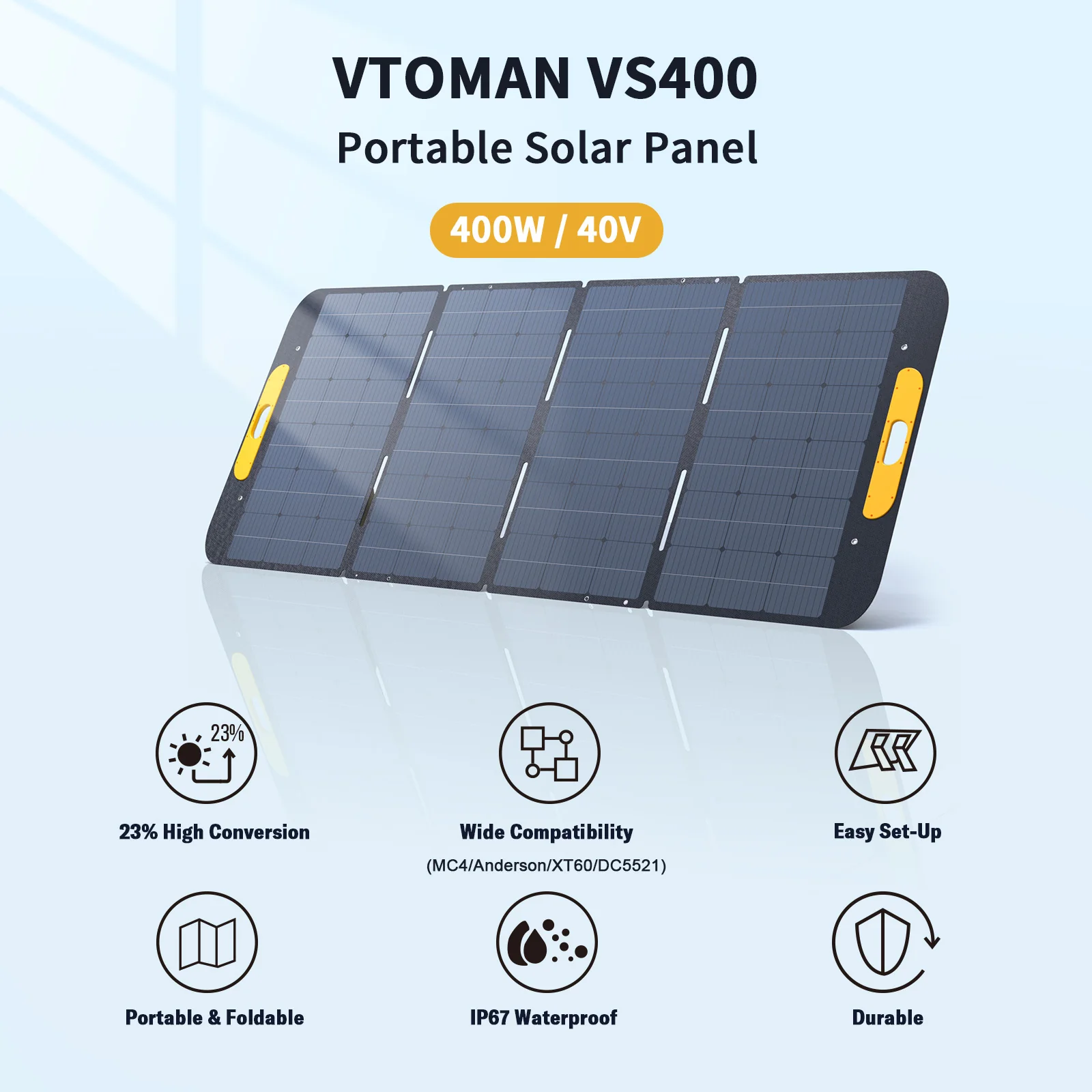 VTOMAN 400W Foldable Portable Solar Panels - Image 3