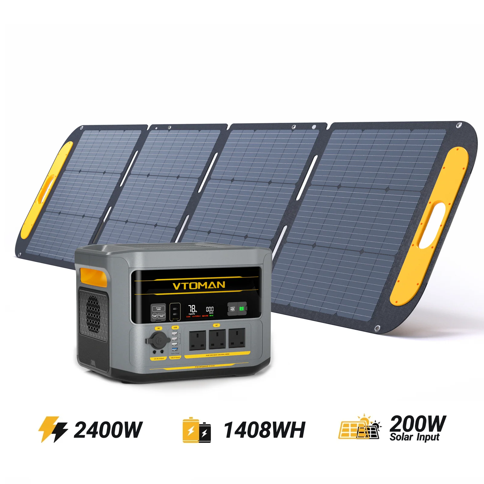 VTOMAN FlashSpeed 2400 Portable Power Station - Image 9