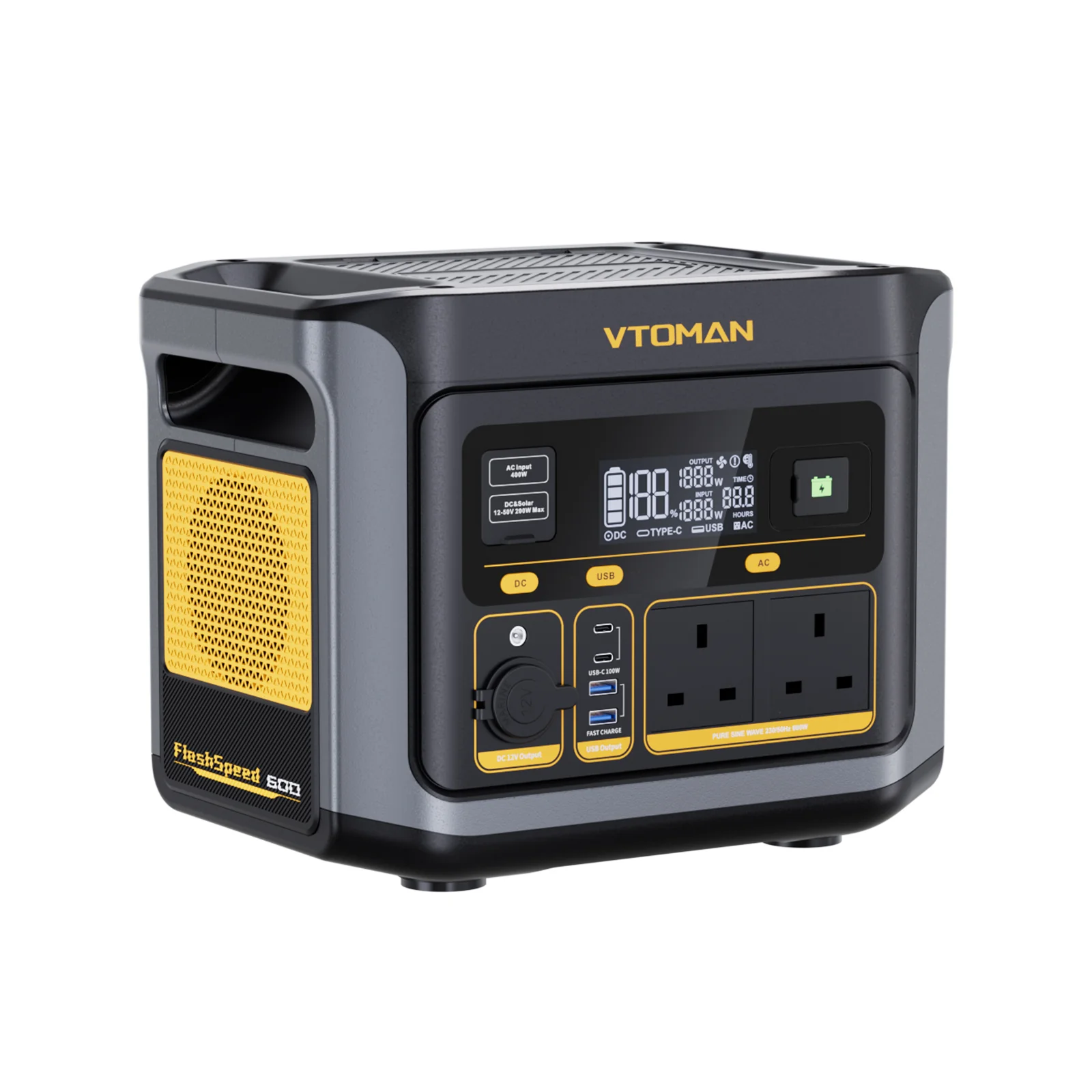 VTOMAN FlashSpeed 600 +Extra Battery+110W Solar Panel - Image 3