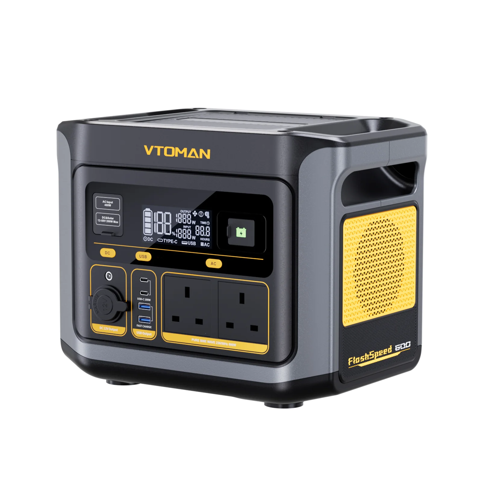 VTOMAN FlashSpeed 600 +Extra Battery+110W Solar Panel - Image 4